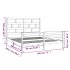 Estructura de cama madera maciza blanco Supe King 180x200