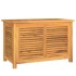 Caja de almacenaje de jardín con bolsa teca maciza 90x50x58