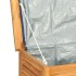 Caja de almacenaje de jardín con bolsa teca maciza 90x50x58