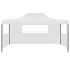 Carpa plegable profesional con 3 paredes acero blanco 3x4