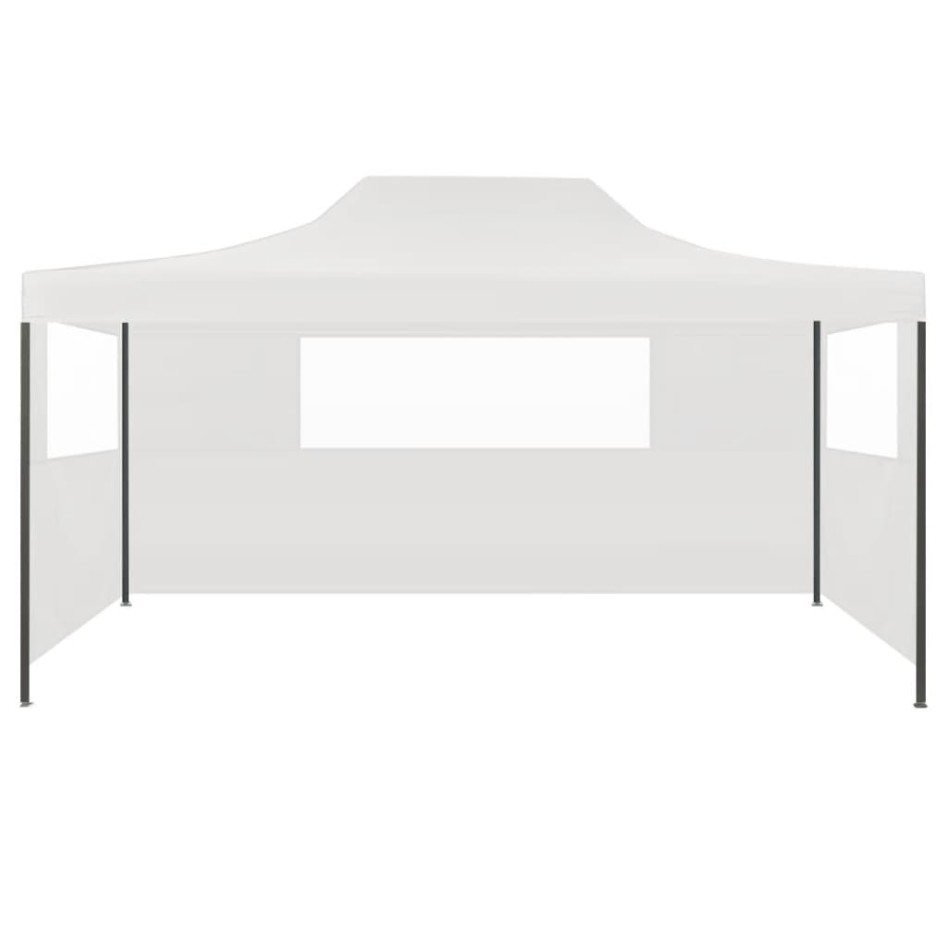 Carpa plegable profesional con 3 paredes acero blanco 3x4