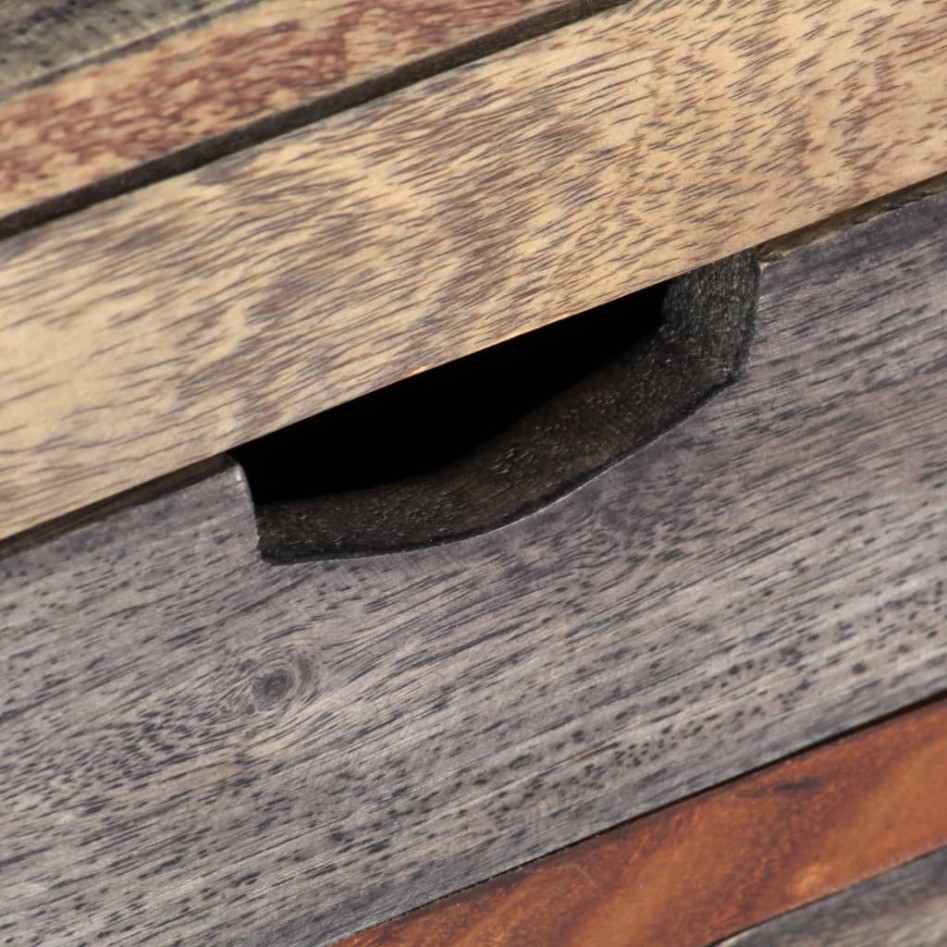 Mesa de centro madera maciza de sheesham gris 100x50x30