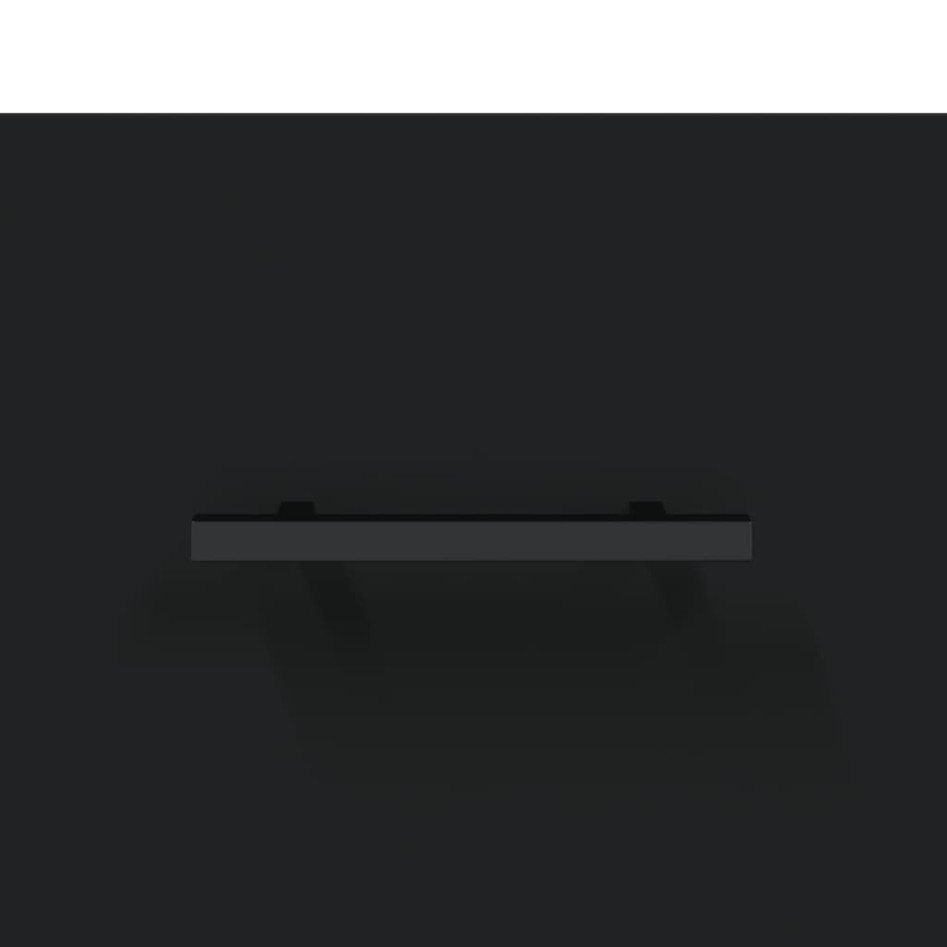 Mueble de TV madera de ingeniería negro 150x36x30