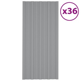 Panel para tejado acero galvanizado gris 36 unidades 100x45