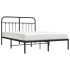 Estructura de cama con cabecero metal negro 140x200