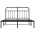Estructura de cama con cabecero metal negro 140x200