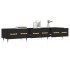 Mueble de TV madera de ingeniería negro 150x36x30