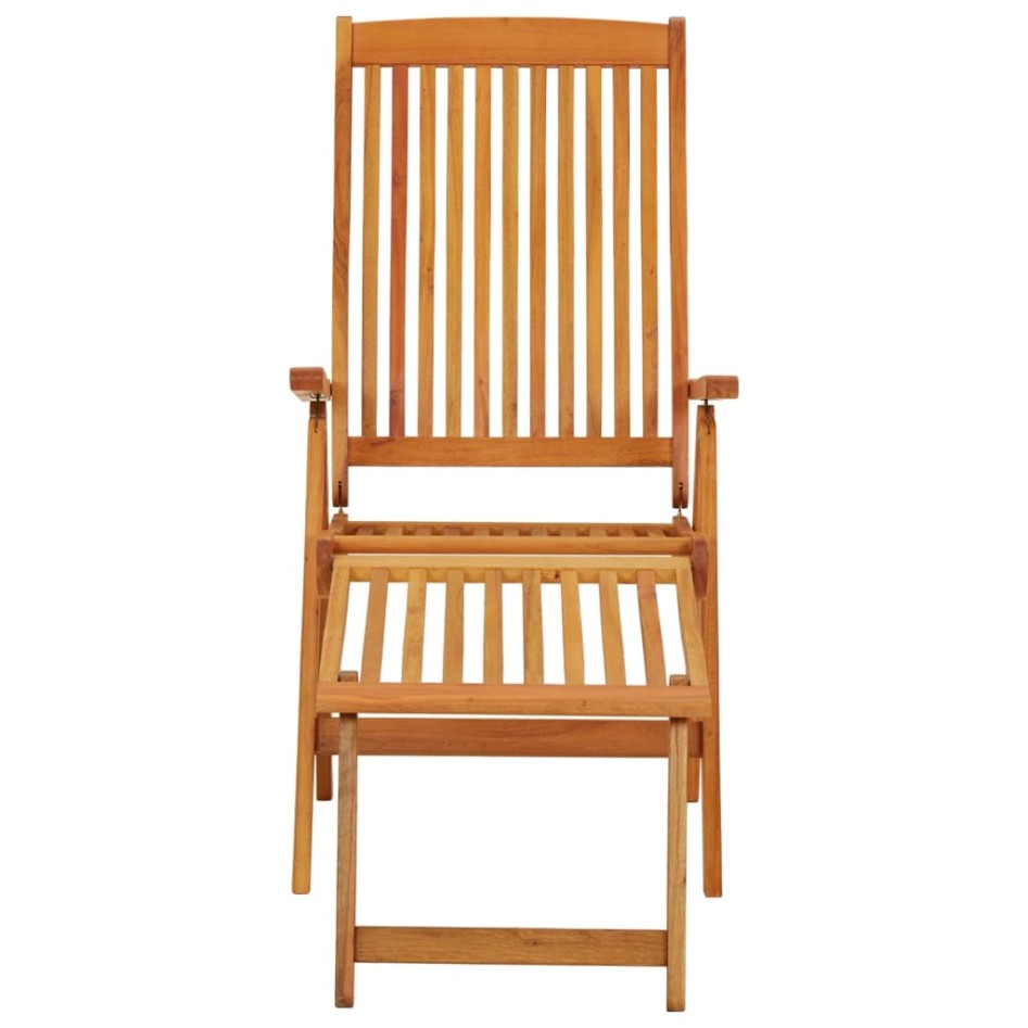 Sillas de jardín plegables reposapiés 2 uds madera de