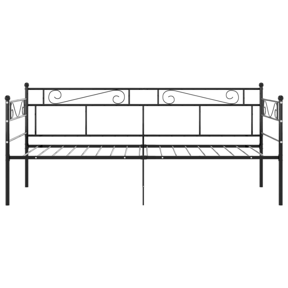 Estructura de sofá cama de metal negro 90x200