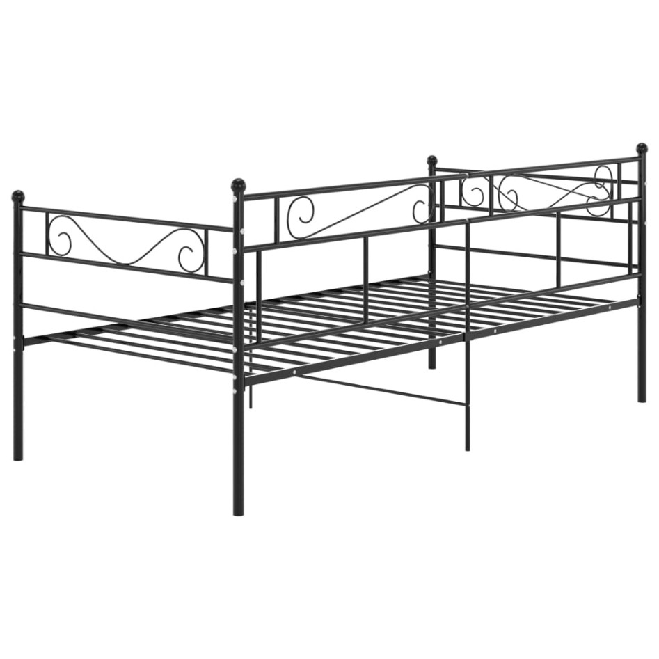 Estructura de sofá cama de metal negro 90x200