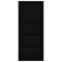 Estantería de 5 niveles madera contrachapada negra 80x30x189