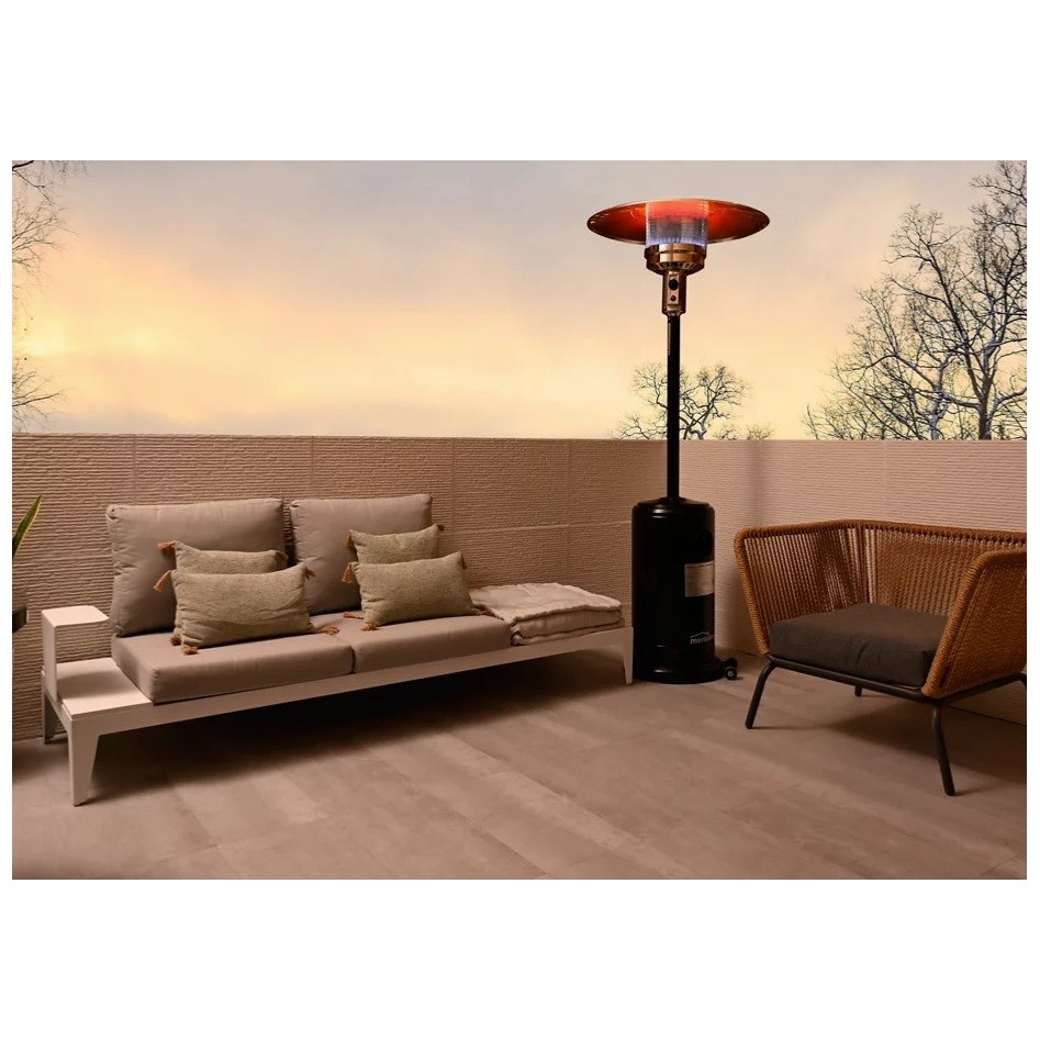 Estufa para exterior, acero galvanizado, modelo Black Winter