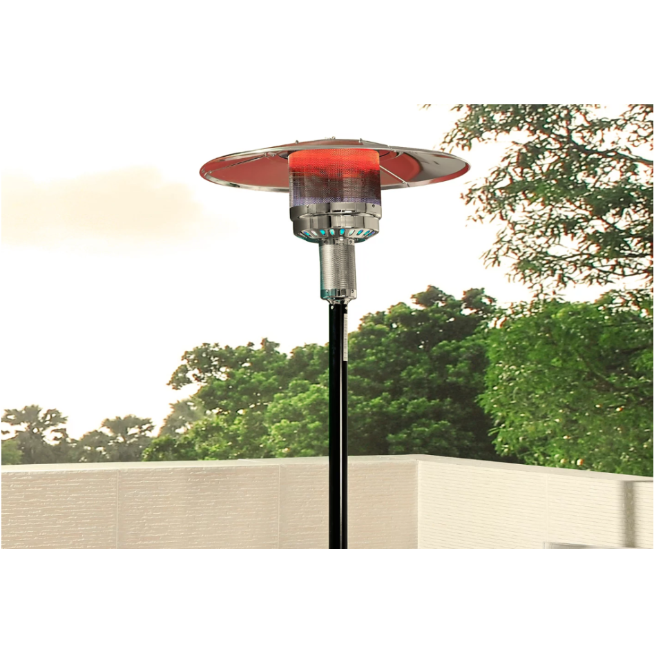 Estufa para exterior, acero galvanizado, modelo Black Winter