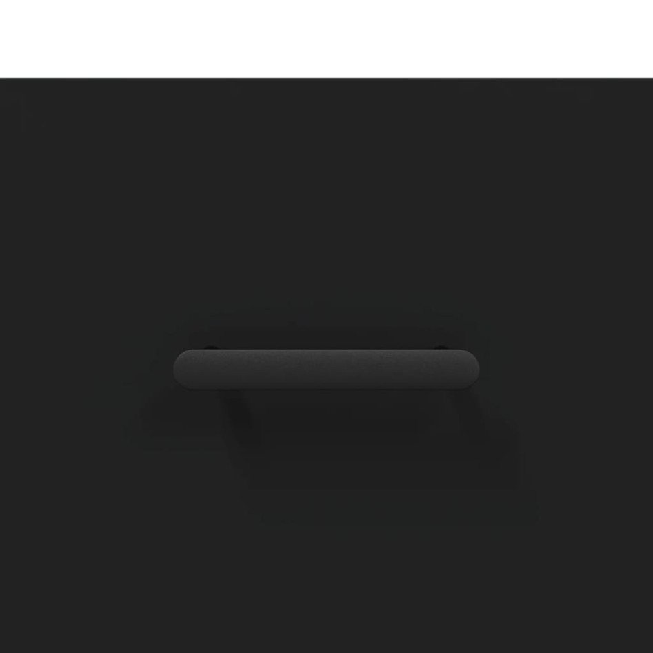 Aparador de madera de ingeniería negro 69,5x34x90