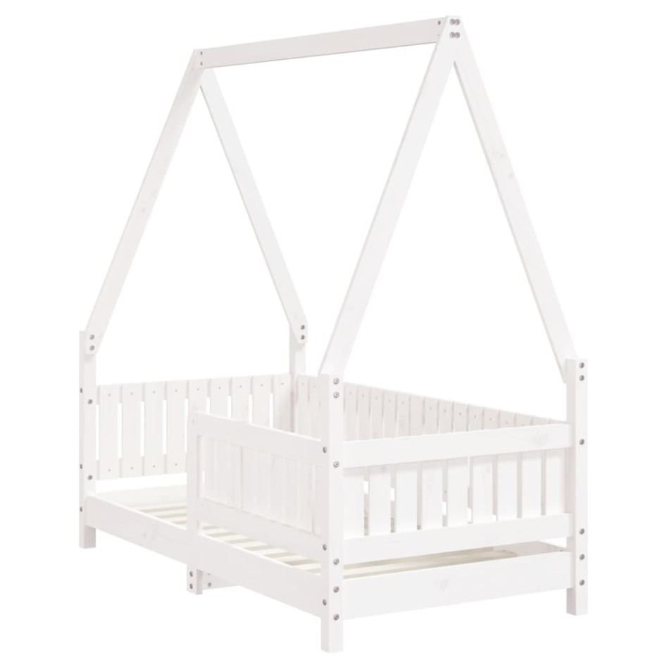 Estructura de cama para niños madera de pino blanco 70x140