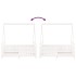 Estructura de cama para niños madera de pino blanco 70x140