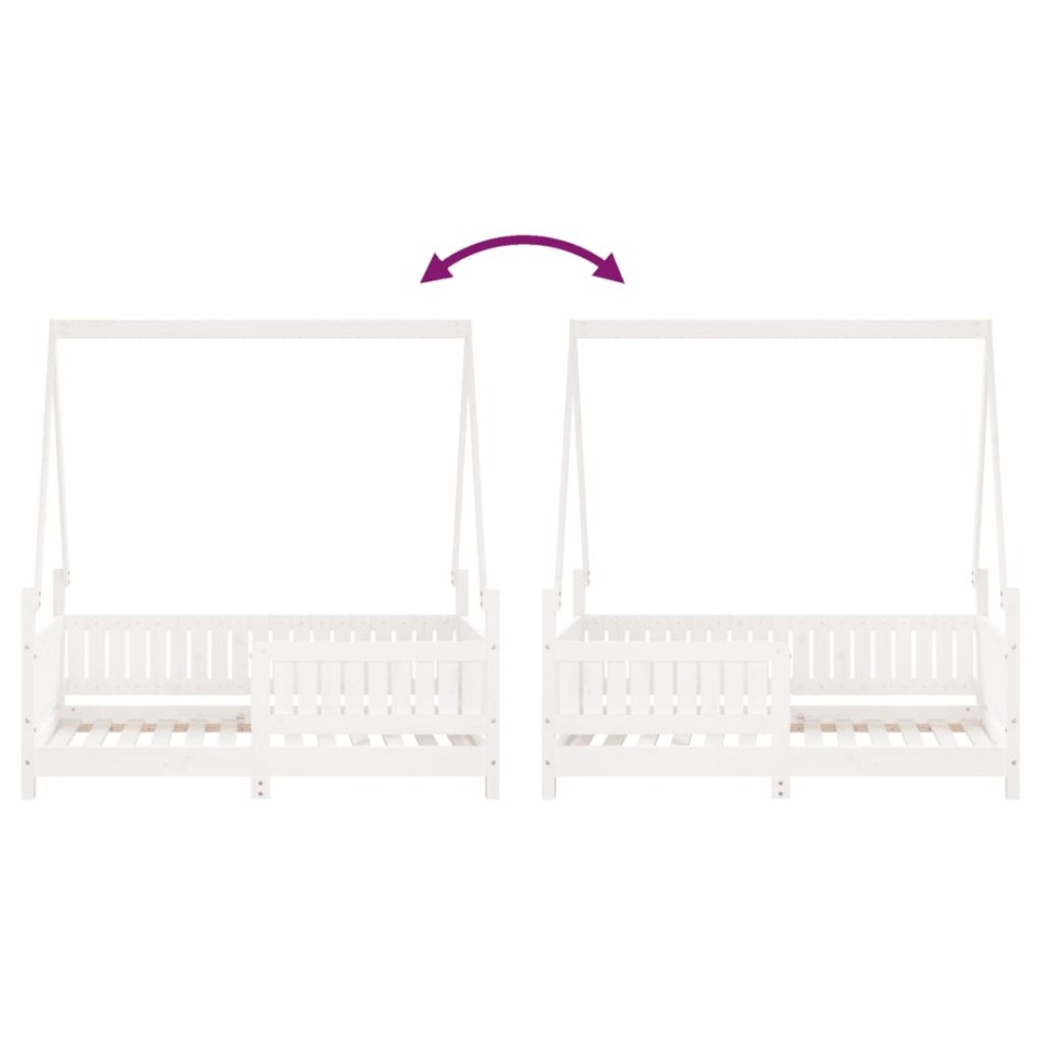 Estructura de cama para niños madera de pino blanco 70x140