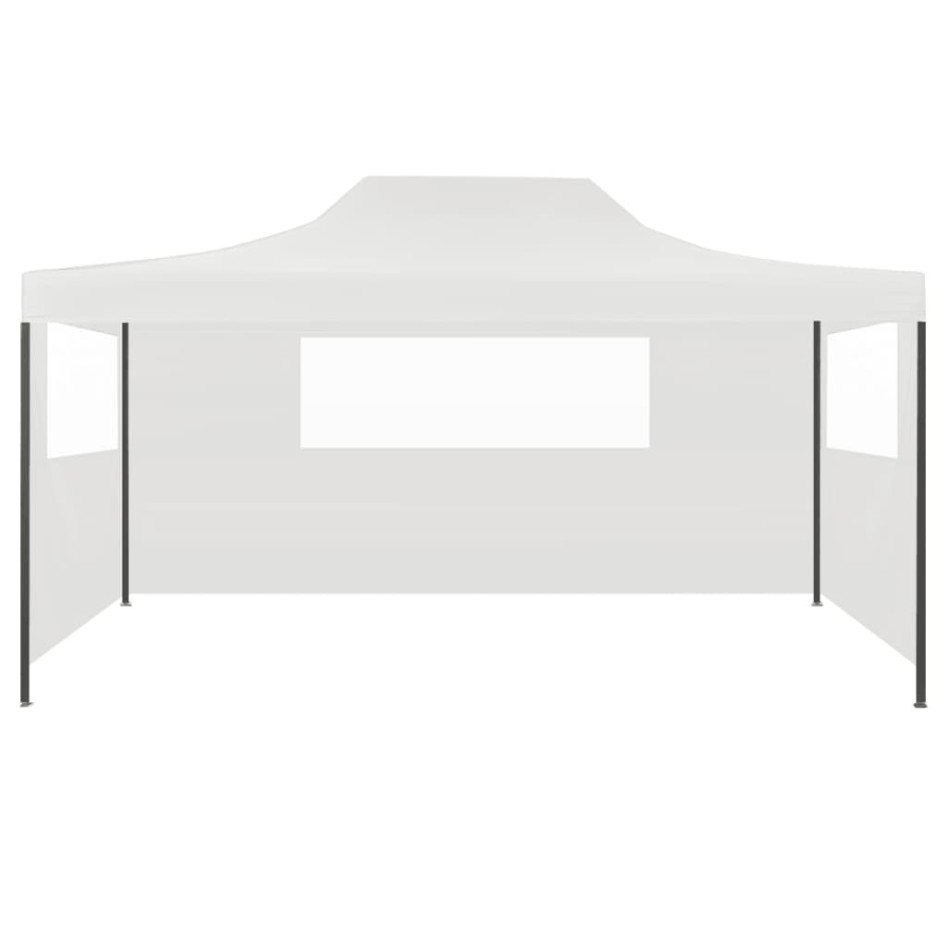 Carpa plegable para celebraciones con 3 paredes blanco 3x4,5