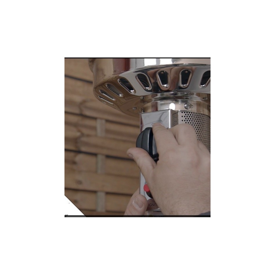 Estufa para exterior, acero galvanizado, modelo Black Winter