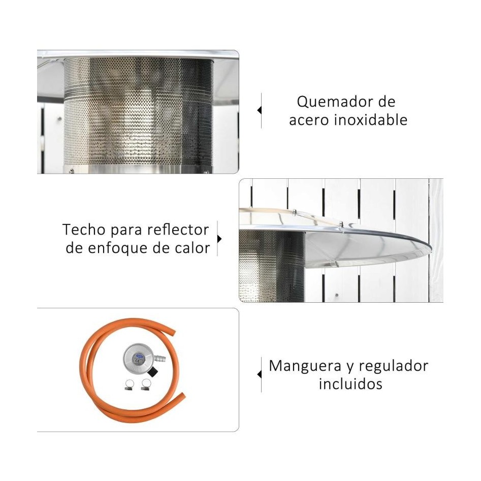 Estufa de Gas para Exterior, modelo Grisao