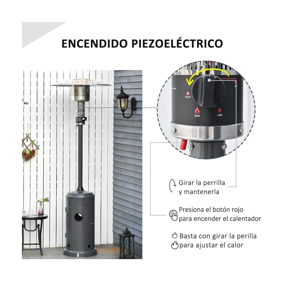 Estufa de Gas para Exterior, modelo Grisao