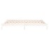 Estructura de cama con LED madera maciza blanca 160x200