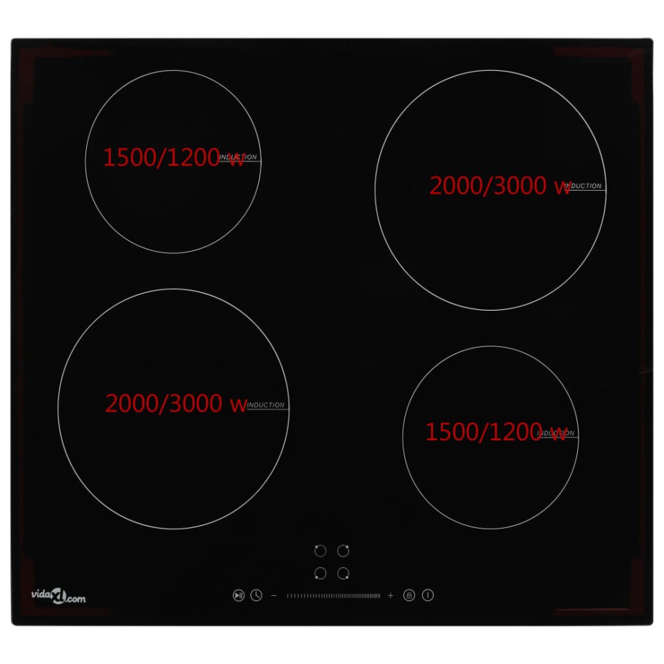 Placa de inducción con 4 quemadores control táctil 7000