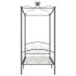 Estructura de cama con dosel metal gris 90x200