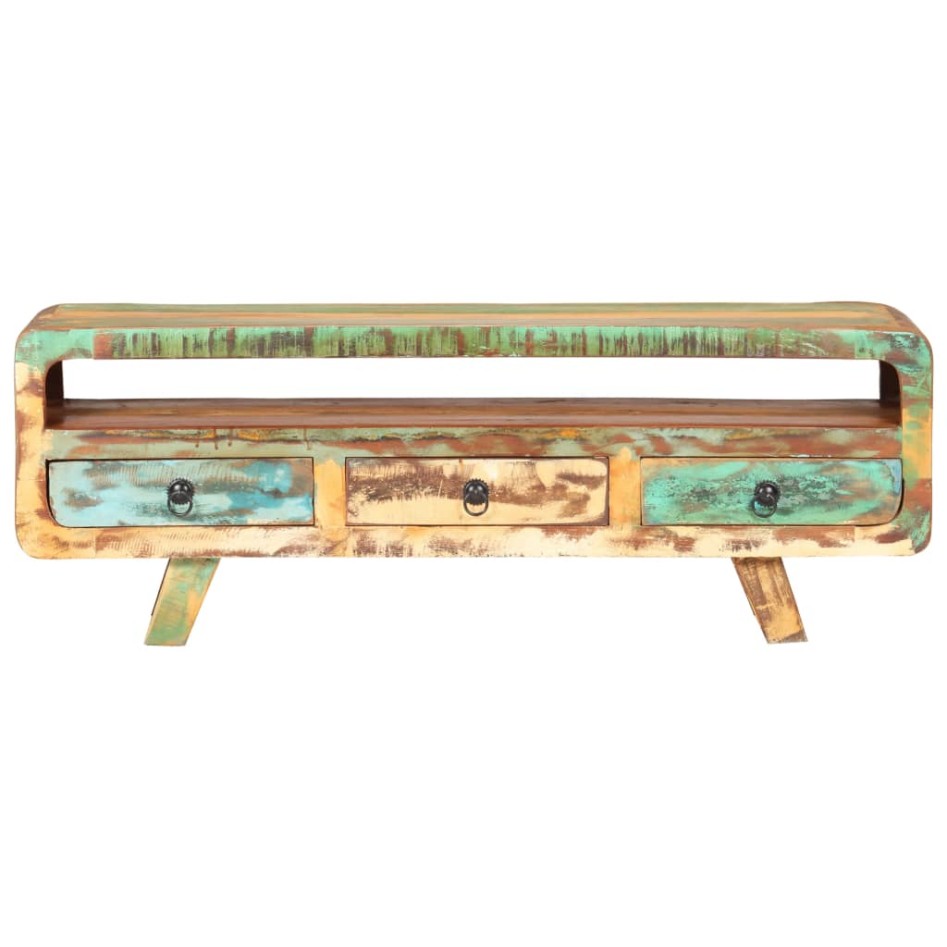 Mueble para TV de madera maciza reciclada 117x30x41