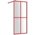Mampara puerta de ducha vidrio transparente ESG rojo 80x195