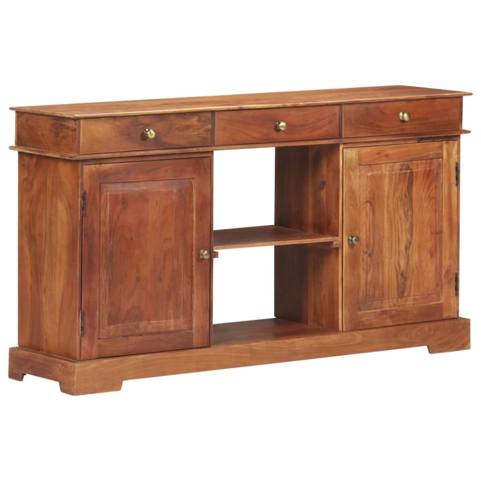 Aparador de madera maciza de acacia 135x35x75