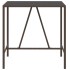 Mesa alta bar superficie vidrio ratán PE marrón 110x70x110