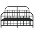 Estructura de cama cabecero y estribo metal negro 140x190