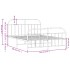 Estructura de cama cabecero y estribo metal negro 140x190