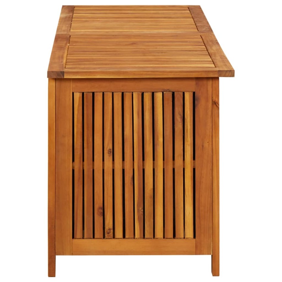 Caja de almacenaje de jardín madera maciza acacia 150x50x58