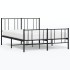 Estructura de cama cabecero y estribo metal negro 120x200