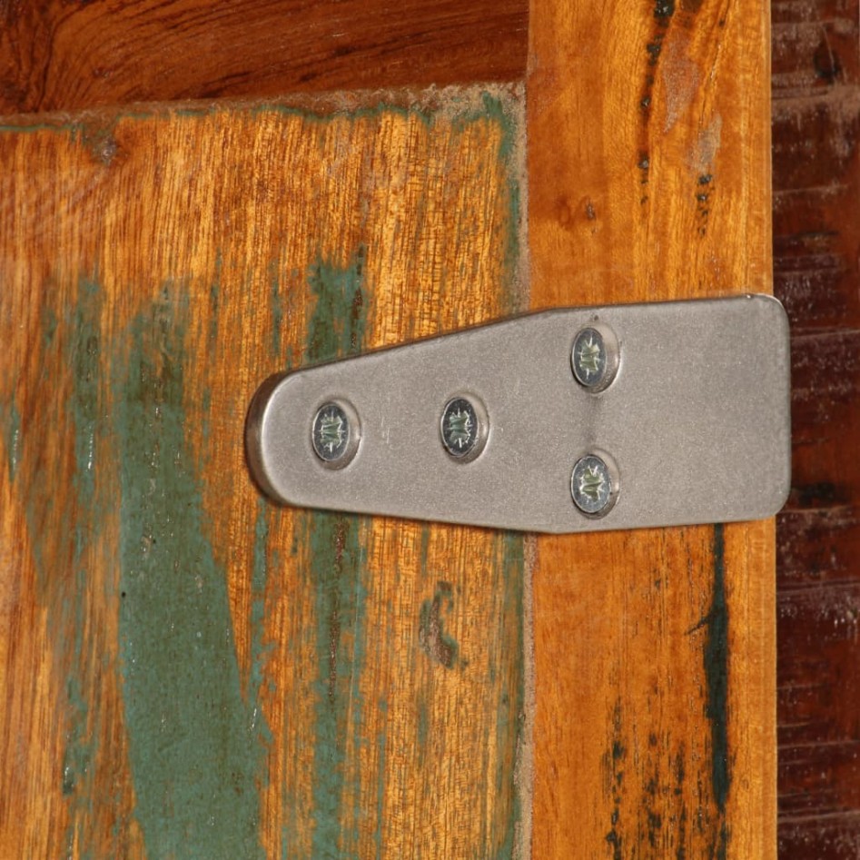 Mesita de noche madera reciclada maciza 50x30x50