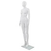 Maniquí de mujer completo base de vidrio blanco brillante 175cm