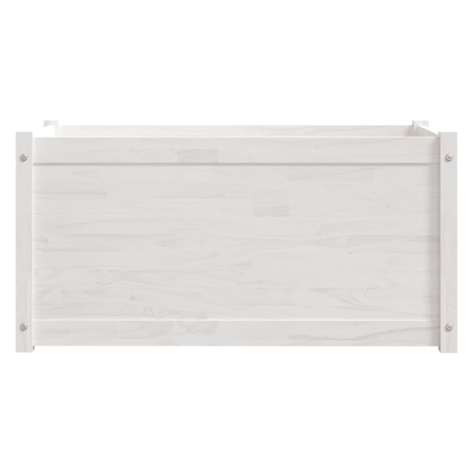 Jardineras de madera maciza de pino blanco 2 uds 100x50x50