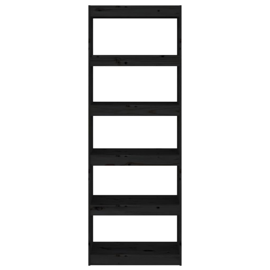 Estantería/divisor de espacios madera pino negro 60x30x167,5