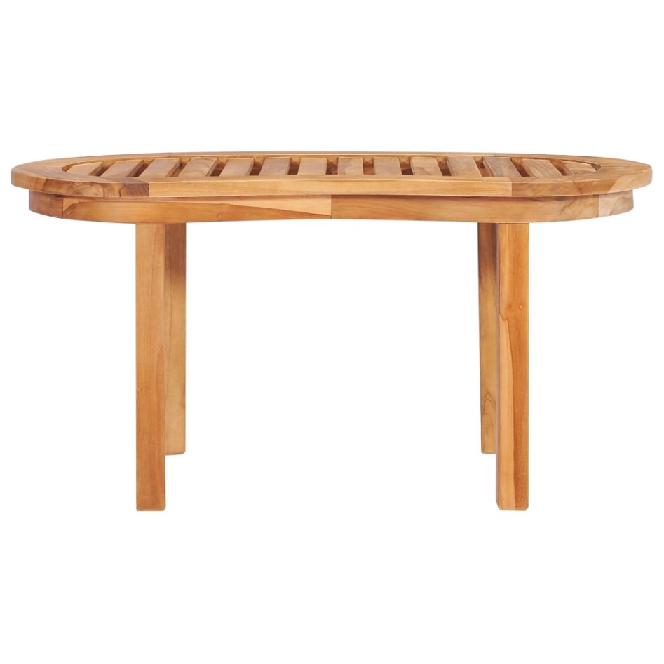 Mesa de centro de madera maciza de teca 90x50x45