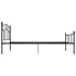 Estructura de cama de metal negro 100x200