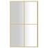 Mampara puerta ducha vidrio transparente ESG dorado 118x195