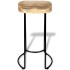 Taburetes de cocina 2 unidades madera maciza de