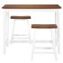Set de mesa y taburete de bar 3 piezas madera