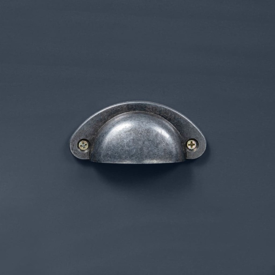 Mesita de noche Hill madera maciza de pino gris 125x40x80