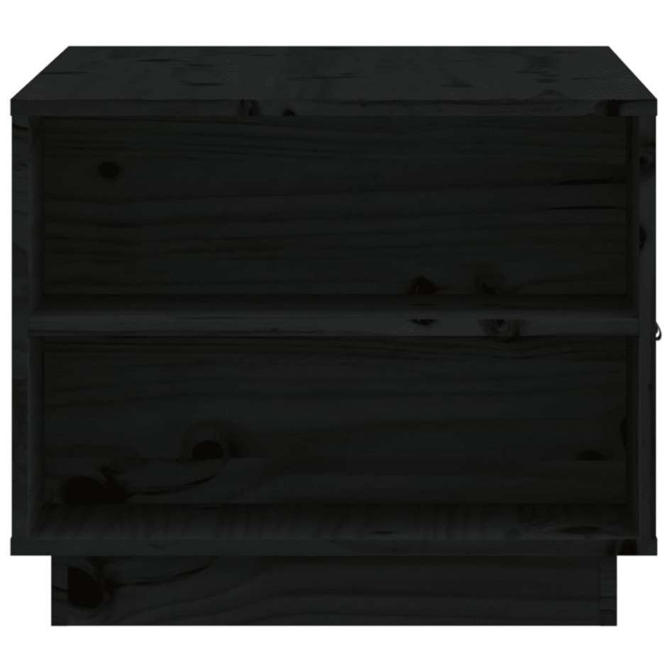 Mesa de centro de madera maciza de pino negro 100x50x41
