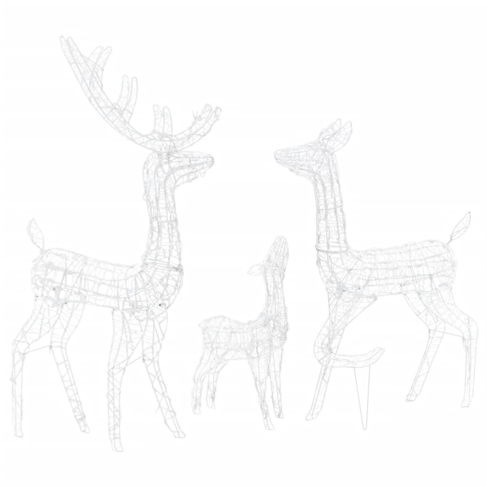 Familia de renos de Navidad acrílico 300 LEDs de