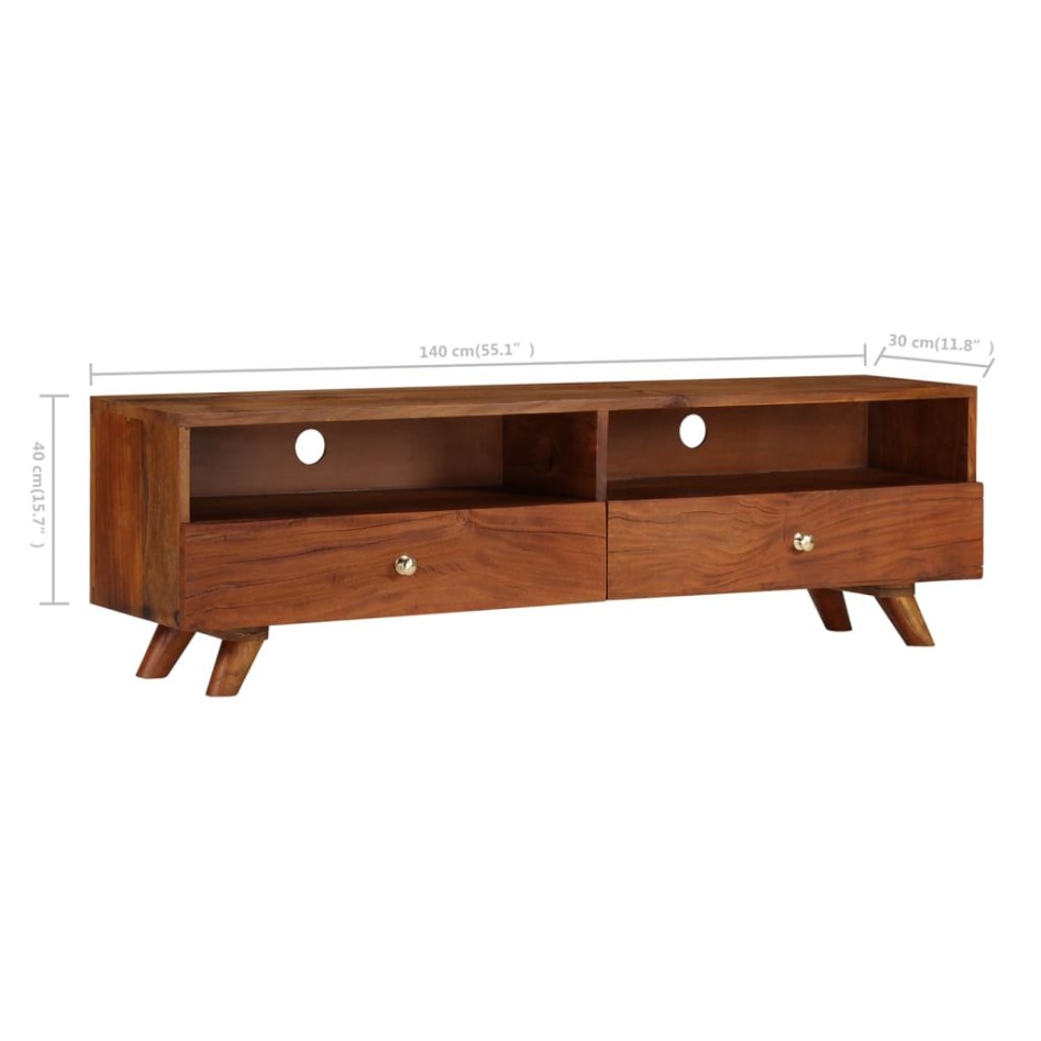 Mueble para TV de madera maciza reciclada 140x30x40