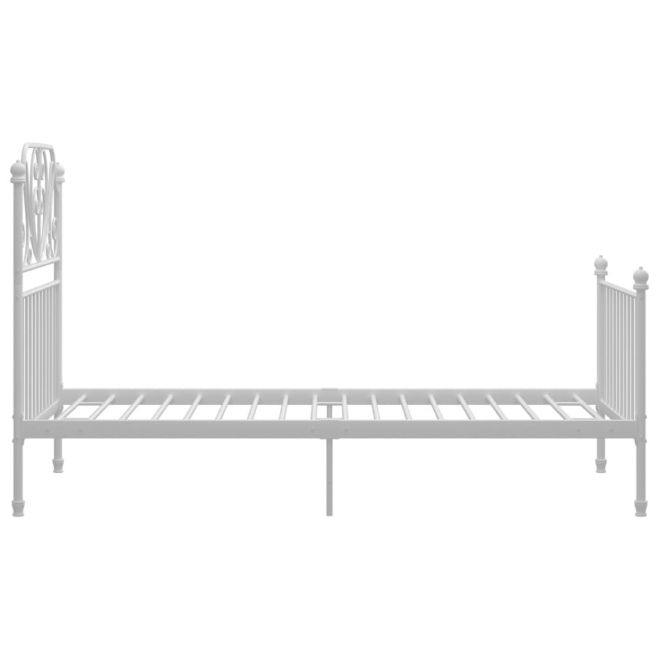 Estructura de cama de metal blanco 90x200